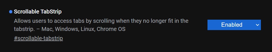 Chrome Canary 版本引入新功能:标签栏上滚动查找标签页